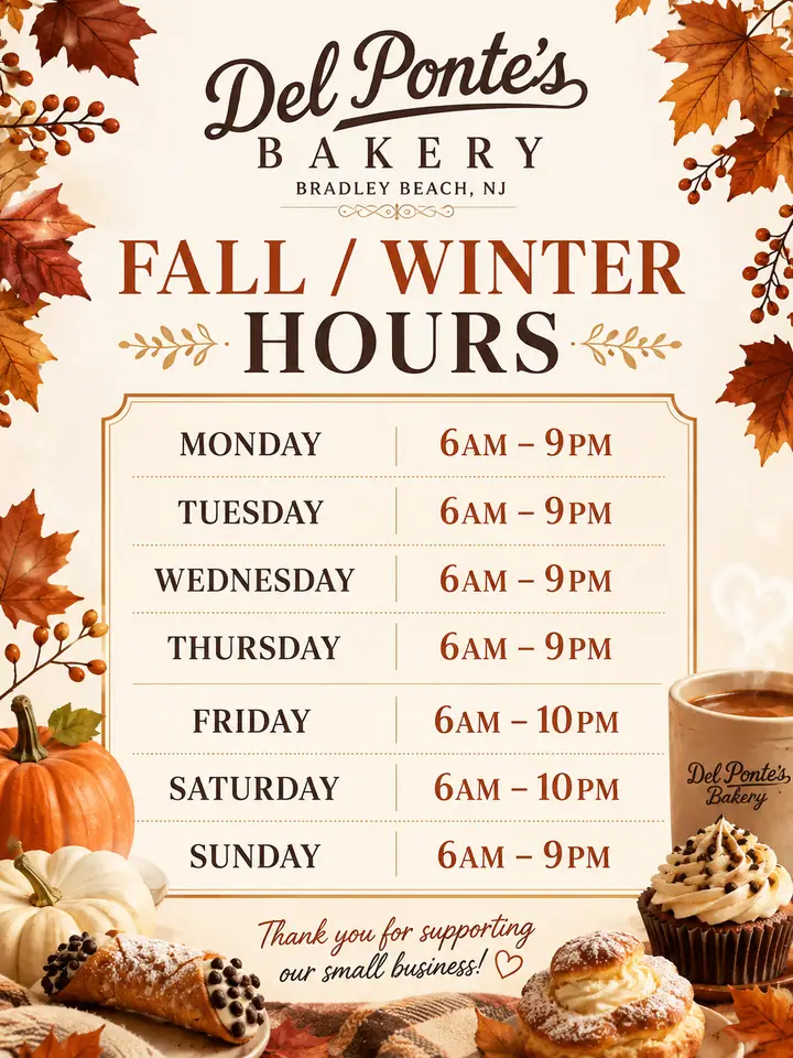 Del Ponte's Bakery in Bradley Beach, NJ