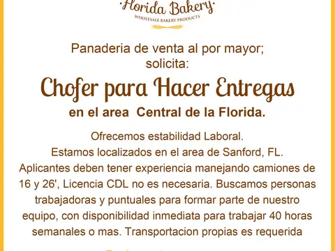Central Florida Bakery in Sanford, FL