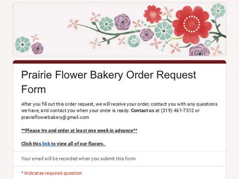 Prairie Flower Bakery