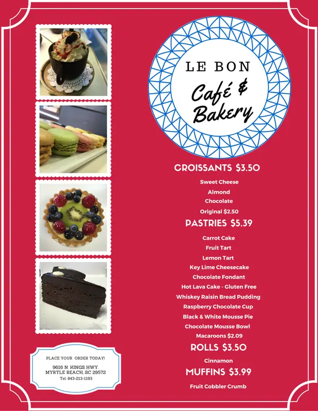 Le Bon Cafe & Bakery (Breakfast & Lunch) in Myrtle Beach, SC
