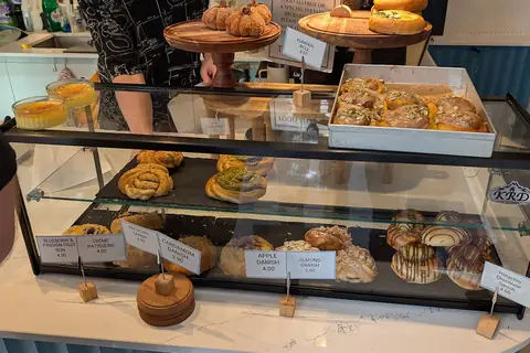Food for sale on the counter of Jacob's Bakery + Cafe 2025-10-08 — illustrative photo