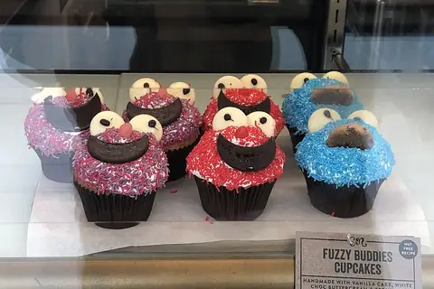 Fuzzy Buddies Cupcakes on Display At BonBons Bakery of Southland — illustrative photo