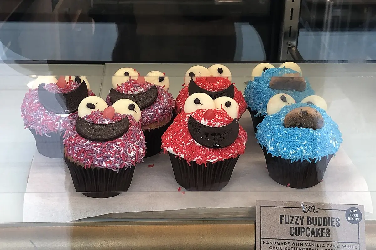Fuzzy Buddies Cupcakes on Display At BonBons Bakery of Southland — illustrative photo