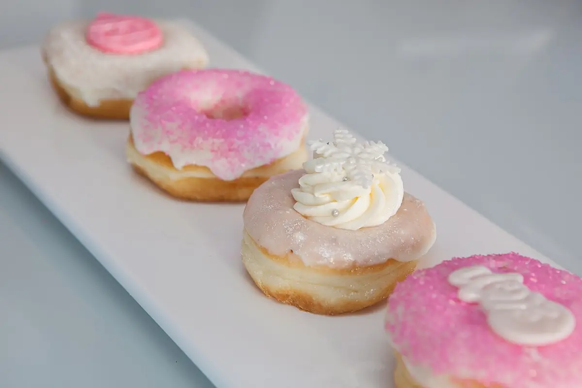 Christmas doughnut display (15459326042) — illustrative photo