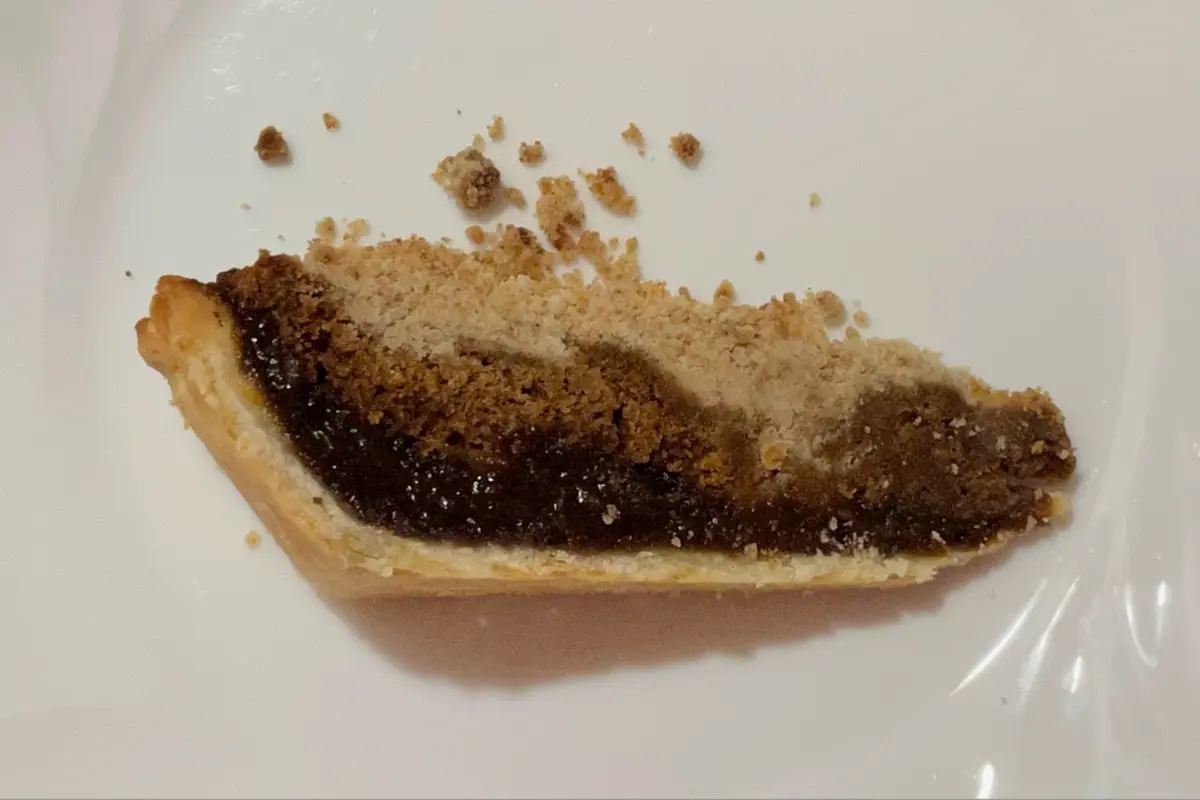 Small slice of molasses shoofly pie 2022 — illustrative photo